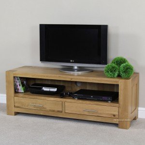 chunky oak widescreen TV unit