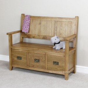 Cheshire oak monk bench