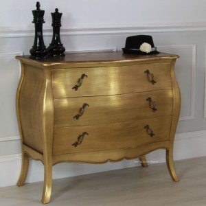 Gold leaf chest of drawers