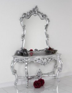 Silver leaf dressing table