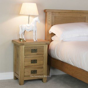 Cheshire oak 3 drawer bedside