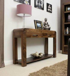 Shiro Walnut Console Table