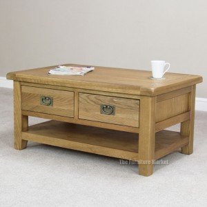 Cheshire oak two drawer coffee table