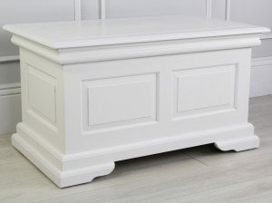 White painted blanket box