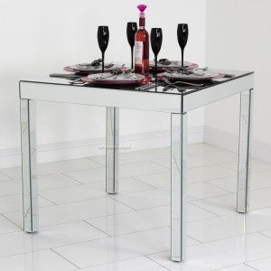 Venetian Mirrored square dining table