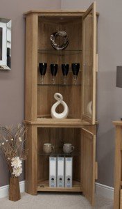 Opus solid oak corner display unit - Internal