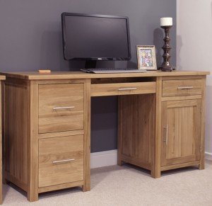 Opus Oak Large Office Desk