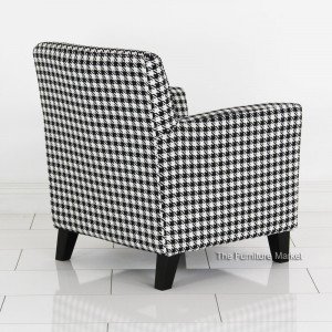 black and white armchair - rear