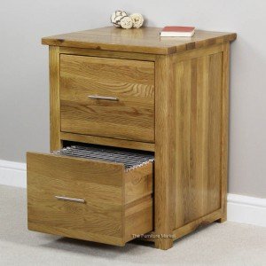 New London Solid oak 2 Drawer Filing Cabinet