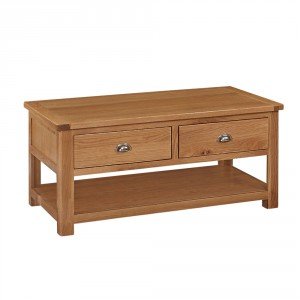 Kent Oak 2 Drawer Coffee Table