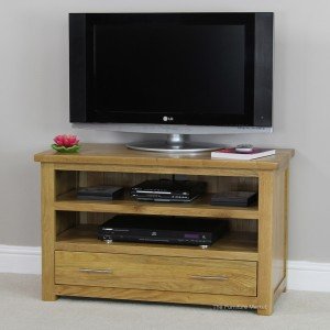 New London Solid Oak Small TV Unit 