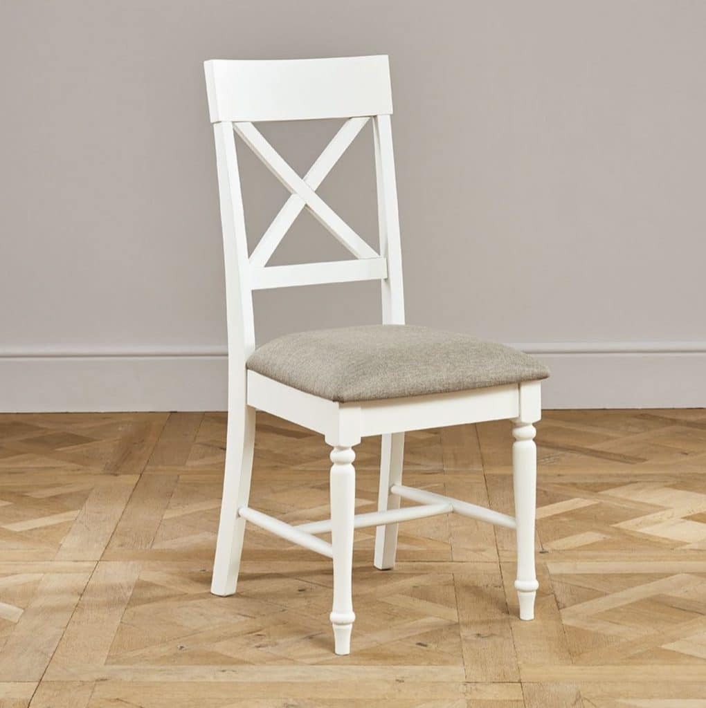 Wilmslow white painted dining chair