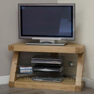 Z Designer Oak Corner TV Unit 