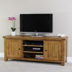 Rustic Oak Widescreen TV Unit