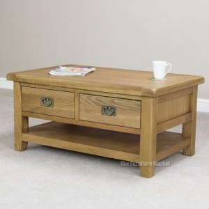 Cheshire Oak 2 Drawer Coffee Table