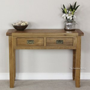 Cheshire Oak 2 Drawer Console Table