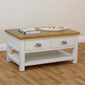 Cotswold Cream Painted 2 Drawer Coffee Table