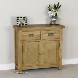 Cheshire Rustic Oak 2 Door Sideboard Cupboard