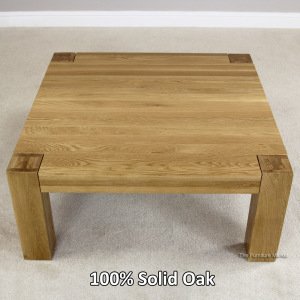 Chunky Solid Oak Square Coffee Table