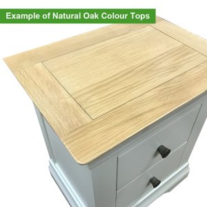 Country Cream Painted Oak Large Sideboard - Oak Top