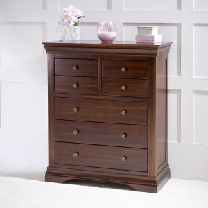 French Hardwood Mahogany Stained 4 over 3 Drawer Chest