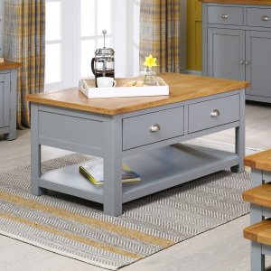 Manor Grey Painted 2 Drawer Coffee Table