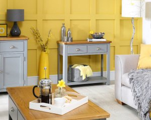 Manor Grey Painted 2 Drawer Console