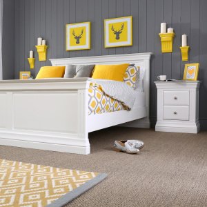 Georgian White Painted 4ft 6in Double Bed