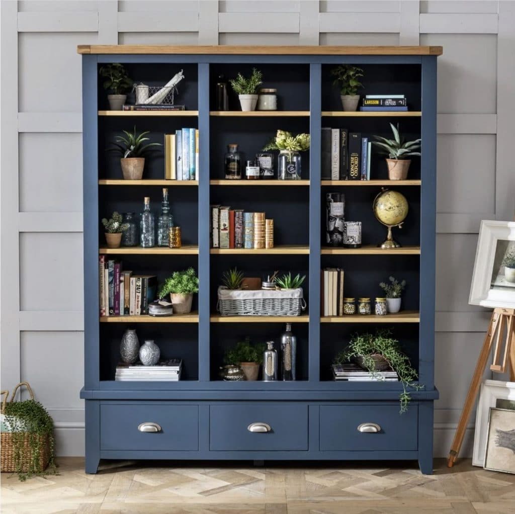 Downton Grey Grand Library Bookcase