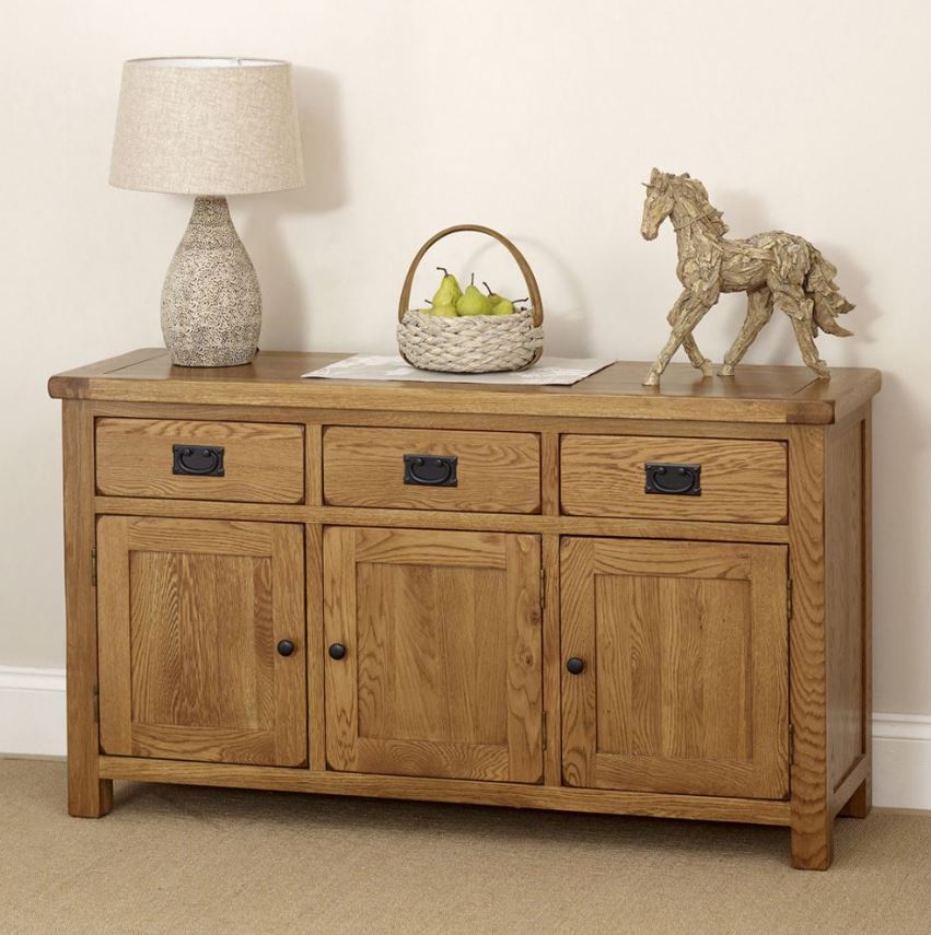 Continue your rustic oak look with coordinated furniture