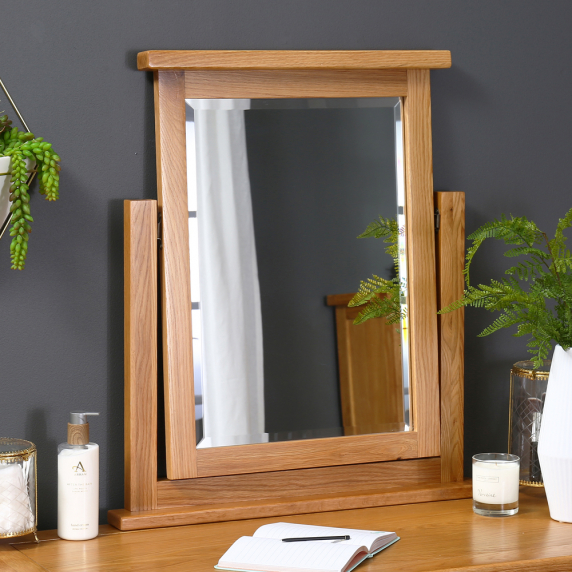 Cheshire Oak Vanity Dressing Table Mirror