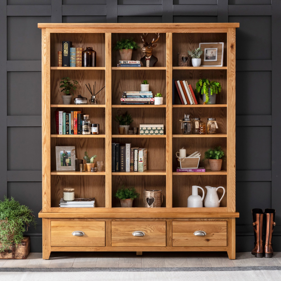 Cheshire Oak Grand Library Bookcase