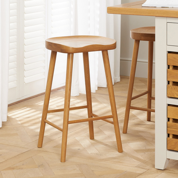 Cheshire Natural Solid Oak Counter Bar Stool