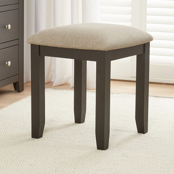 Cheshire Black Painted Oak Dressing Table Stool