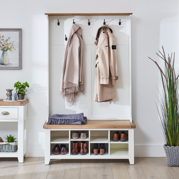 Oak Shoe Storage And Benches Oak Hallway Furniture Oak Furniture