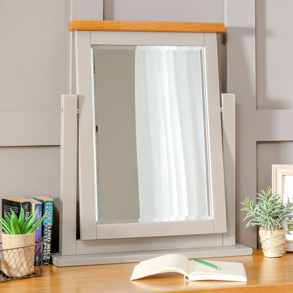 Downton Grey Painted Vanity Dressing Table Mirror