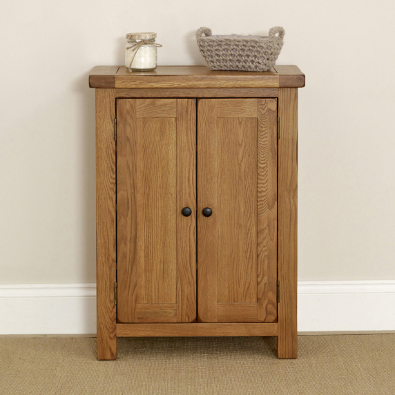 Rustic Oak 2 Door Cupboard