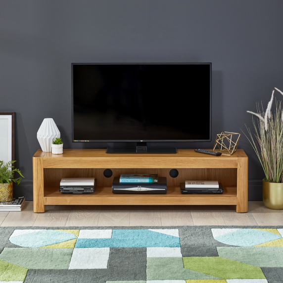 Soho Oak Open Low Widescreen TV Unit - Up to 65” TV Size