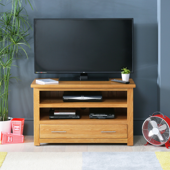 London Oak Small TV Unit - Up to 45