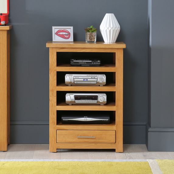 London Oak Hi-Fi Media Unit Stand