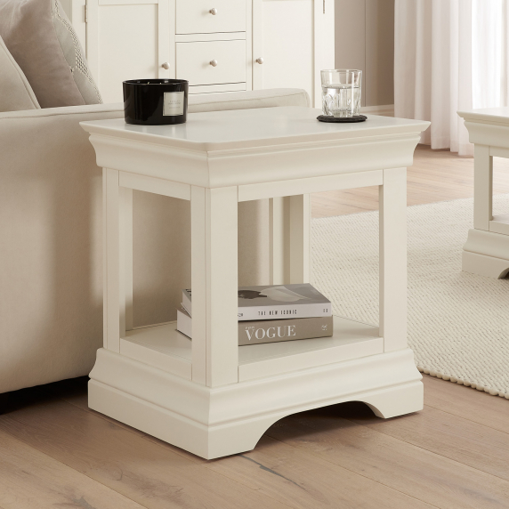 Wilmslow White Painted Lamp Side Table