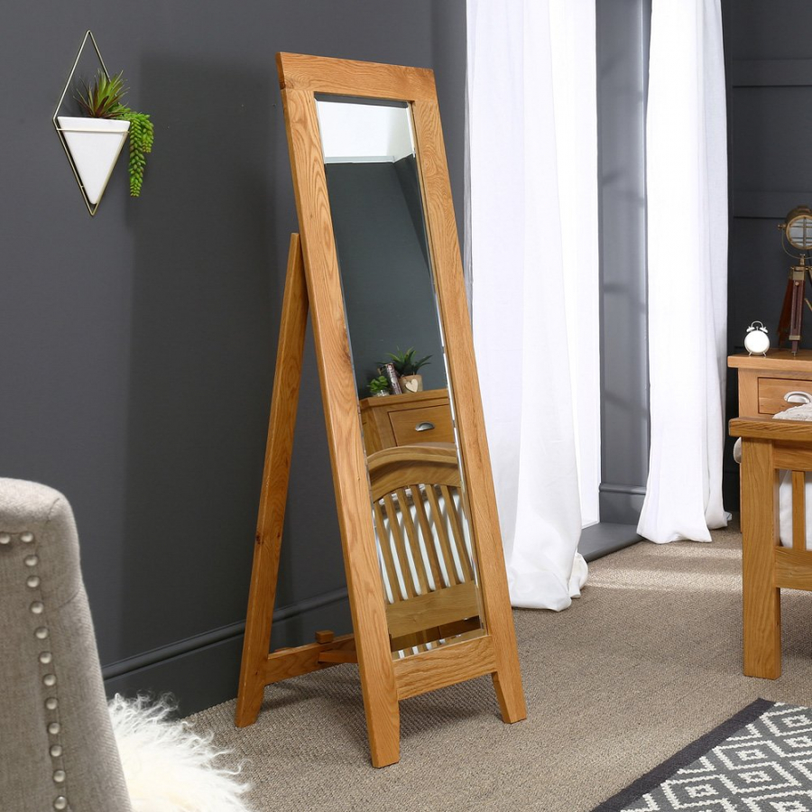 Cheshire Oak Bedroom Cheval Mirror