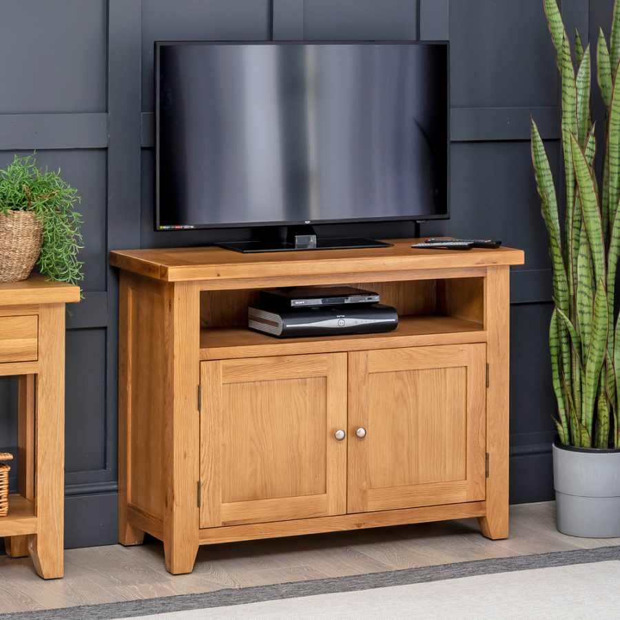 Cheshire Oak Medium TV Unit Sideboard - Up to 50" TV Size