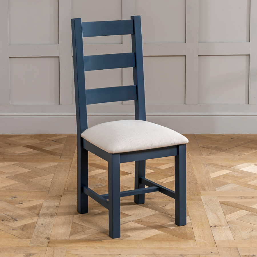 Westbury Blue Painted Ladder Back Dining Chair