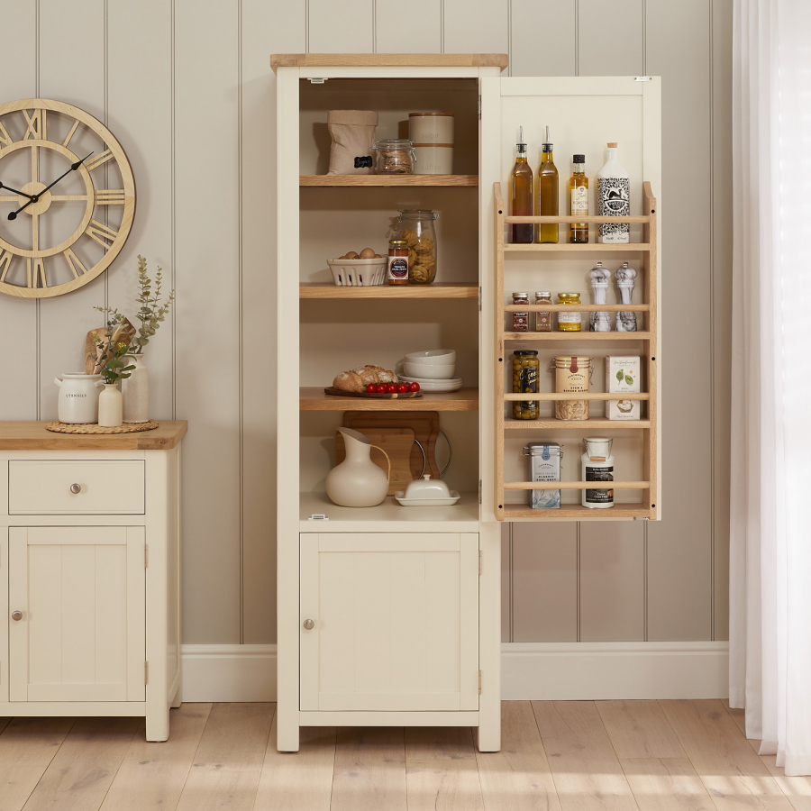 Marbury Cream Painted Single Kitchen Larder Pantry Cupboard