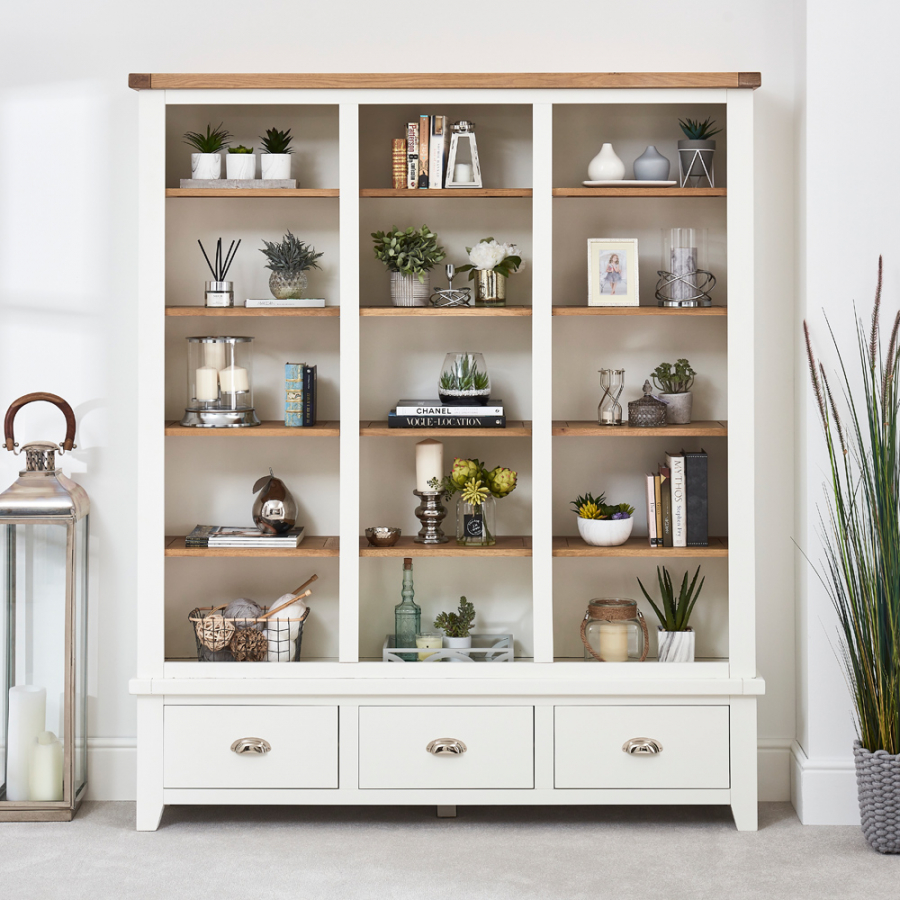 Cheshire White Grand Library Bookcase