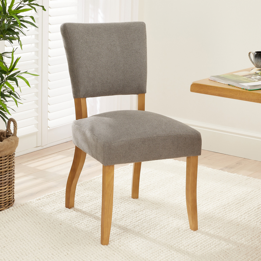 Manor Oak Grey Fabric Dining Chair