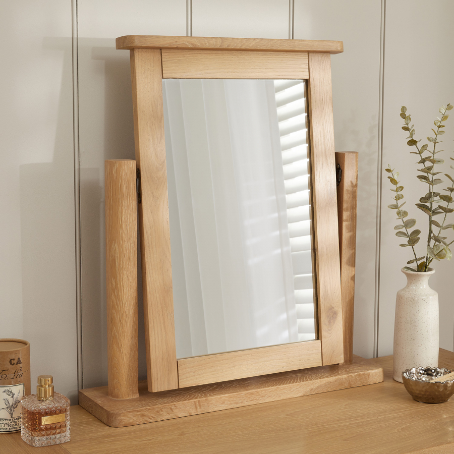 Marbury Oak Vanity Dressing Table Mirror