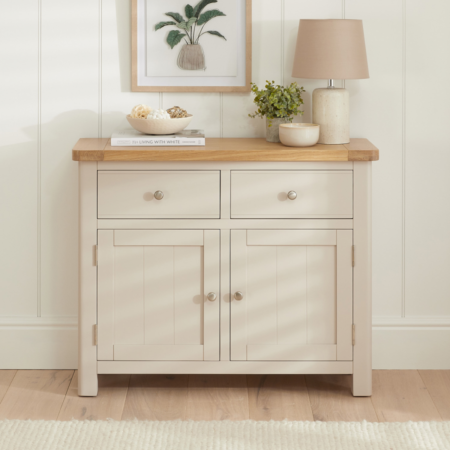 Marbury Putty Grey Painted Medium 2 Door 2 Drawer Sideboard