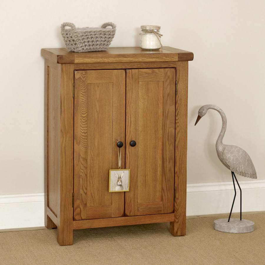 Rustic Oak 2 Door Cupboard